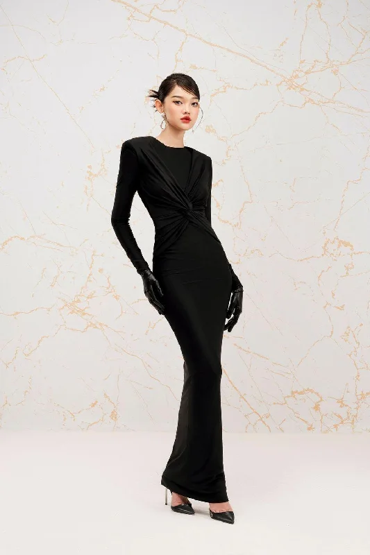 Dita Bodycon Twisted Spandex Floor Length Dress