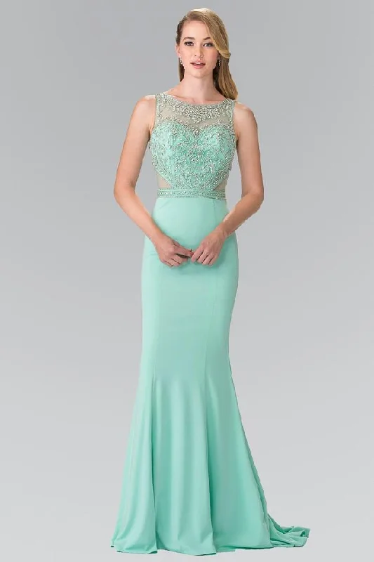 Elizabeth K - GL2267 Sleeveless Beaded Long Dress
