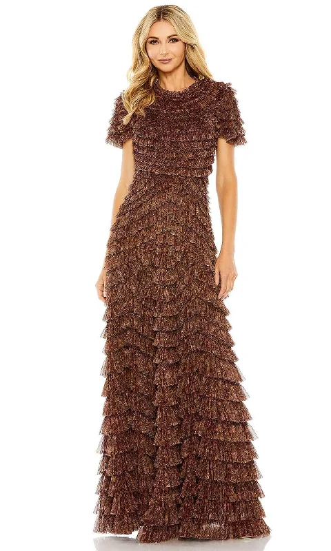 Mac Duggal 8042 - Ruffle Tiered A-Line Evening Gown
