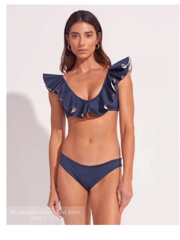 Tropical - print women swimwear for a vacation - ready beach style Ancora My Indulgent Bolero Navy Tropical - print women swimwear for a vacation - ready beach style Ancora My Indulgent Bolero Navy