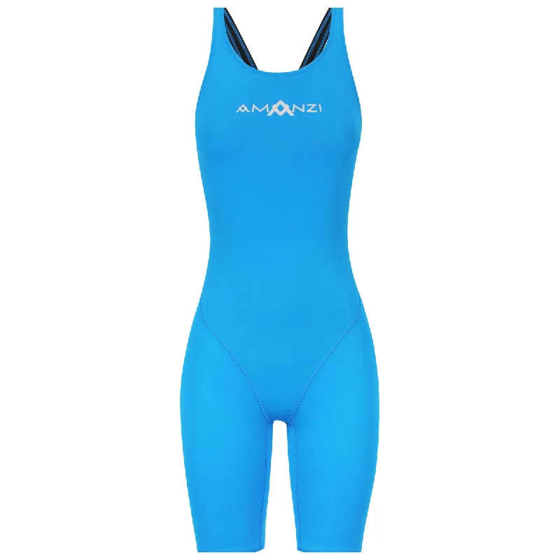 Plus - size women swimwear with full - coverage bottoms for comfort and confidence Azure Kneelength | AMANZI Kneelength Plus - size women swimwear with full - coverage bottoms for comfort and confidence Azure Kneelength | AMANZI Kneelength