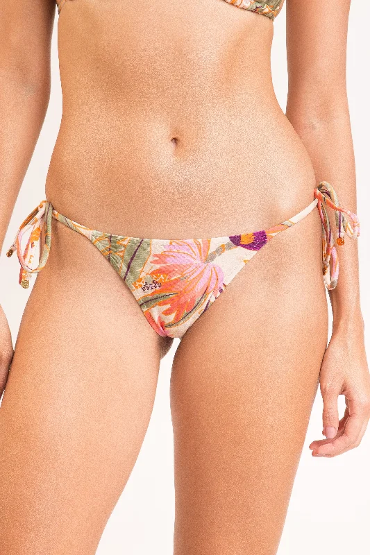 Neon - colored bikini to stand out on the beach B111 - Cheeky Tie Bottoms