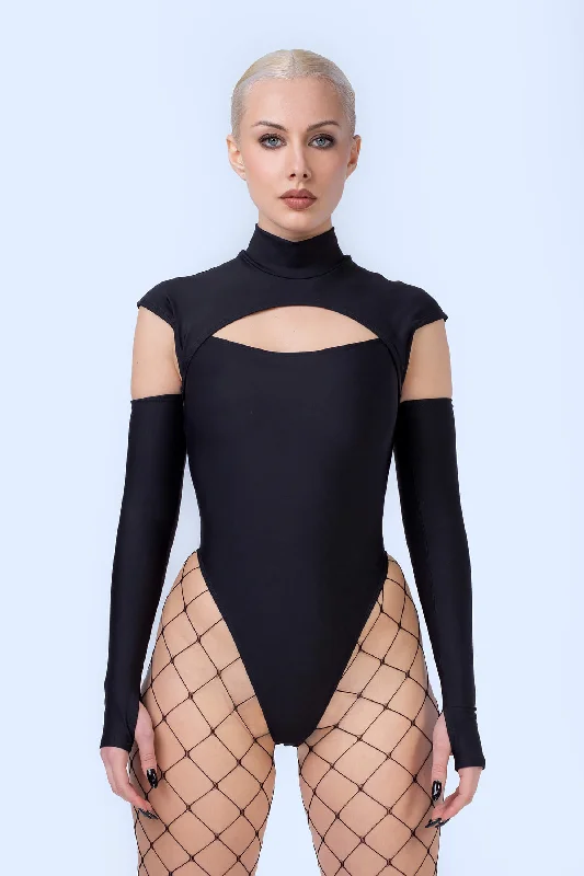 Convertible Straps Bodysuits for Multiple Styling Options Back To Black Cutout Short Sleeve Bodysuit Convertible Straps Bodysuits for Multiple Styling Options Back To Black Cutout Short Sleeve Bodysuit