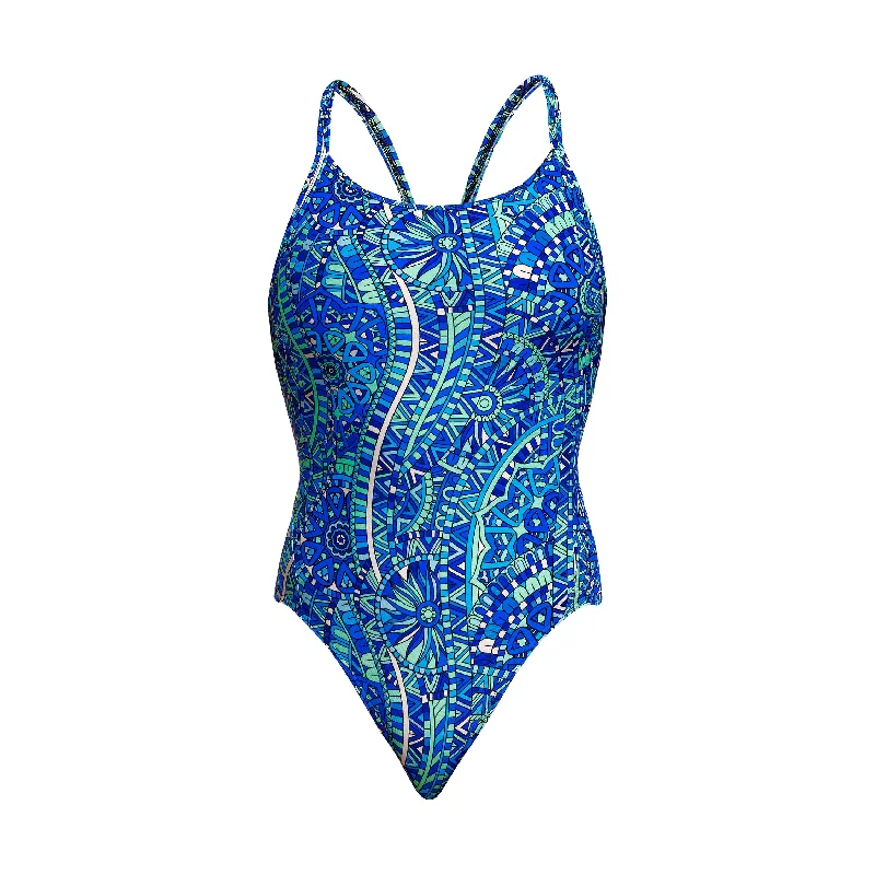 Monokini women swimwear with a unique one - piece - meets - bikini design Blues Festivals | Ladies Diamond Back One Piece Monokini women swimwear with a unique one - piece - meets - bikini design Blues Festivals | Ladies Diamond Back One Piece