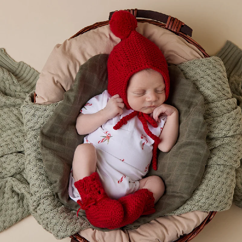 Candy Cane Short Sleeve Organic Bodysuit