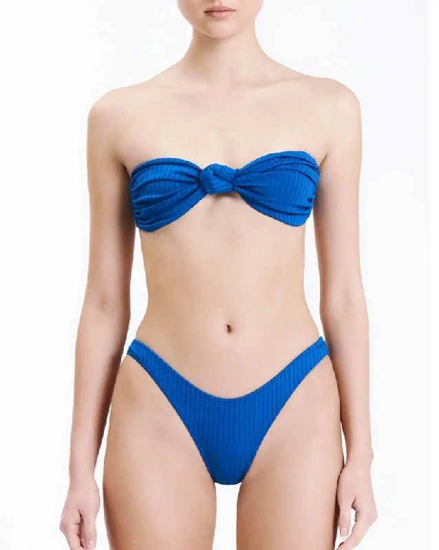 Women's Cut - Out Swim Tops in White with Geometric Shapes for an Edgy Beach Style Classic Knot Front Bikini Top Women's Cut - Out Swim Tops in White with Geometric Shapes for an Edgy Beach Style Classic Knot Front Bikini Top
