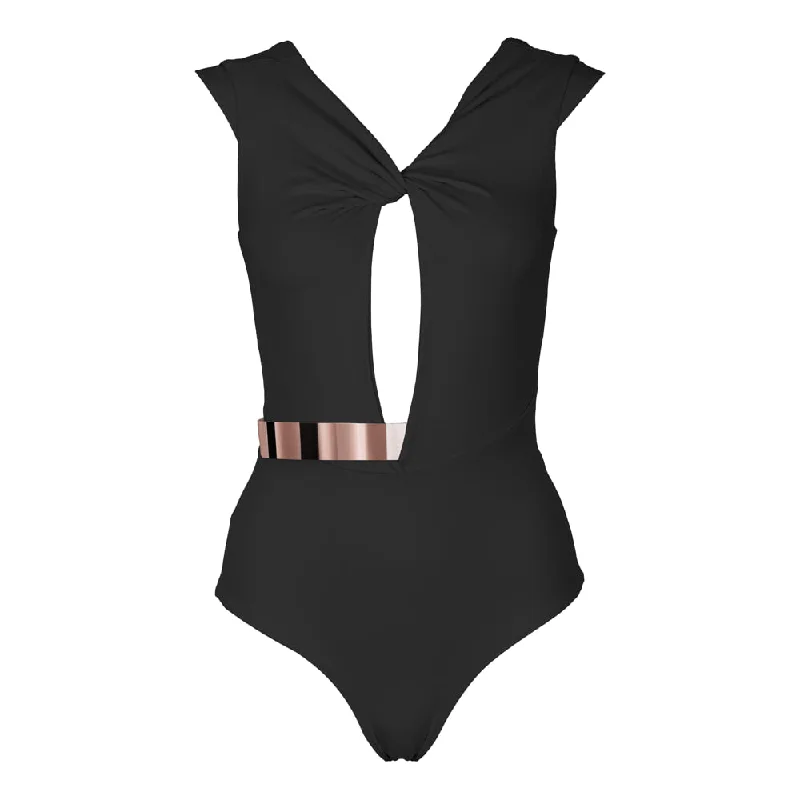 COTE D'AZUR Swimsuit  *STUDIO EDITION ROSÉGOLD/ BLACK METALLIC - BLACK