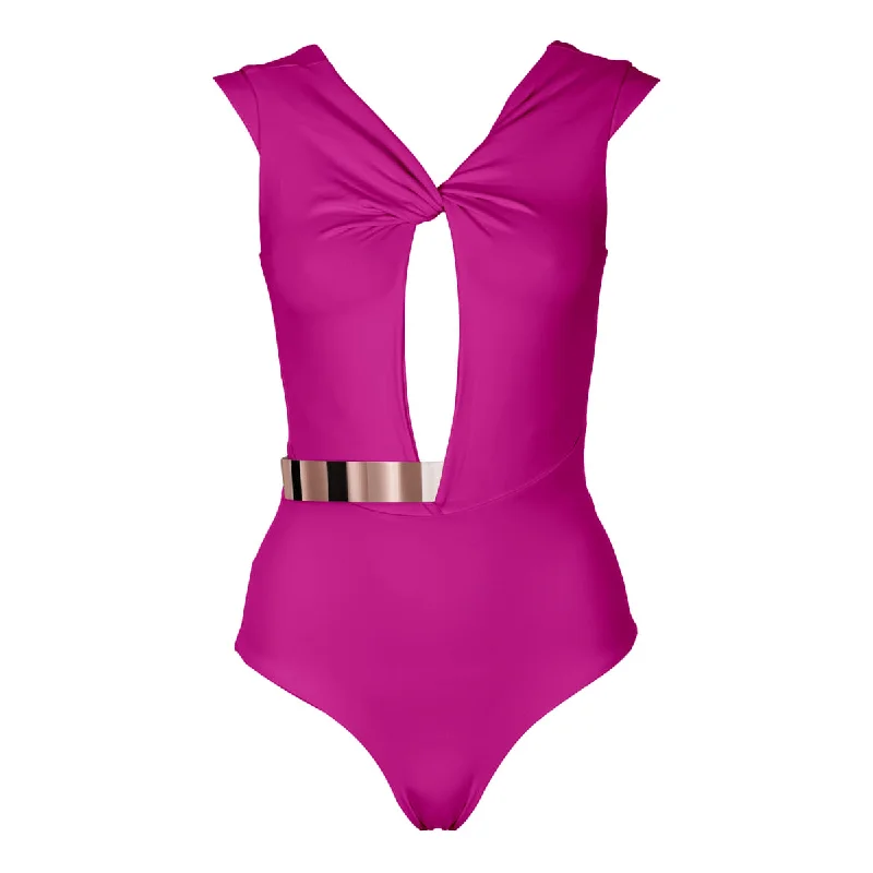 COTE D'AZUR Swimsuit  *STUDIO EDITION ROSÈGOLD/METALLIC BLACK - MAGENTA