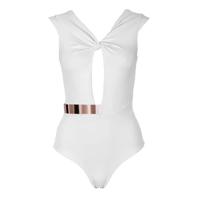 COTE D'AZUR Swimsuit  *STUDIO EDITION ROSÉGOLD/ BLACK METALLIC - WHITE