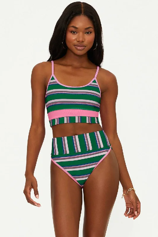 Women's Strapless Swim Tops with Silicone Grip in Red for a Secure and Stylish Poolside Look Eva Top Jelly Bean Stripe Women's Strapless Swim Tops with Silicone Grip in Red for a Secure and Stylish Poolside Look Eva Top Jelly Bean Stripe