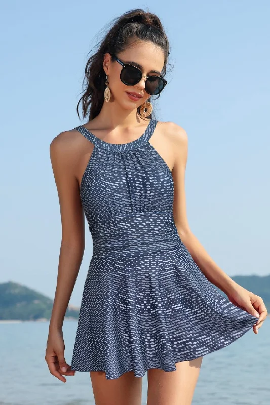 Women's Lace - Embellished One - Pieces in Cream for a Romantic and Vintage - Inspired Look High Neck Ruched Swim Dresses For Women Women's Lace - Embellished One - Pieces in Cream for a Romantic and Vintage - Inspired Look High Neck Ruched Swim Dresses For Women