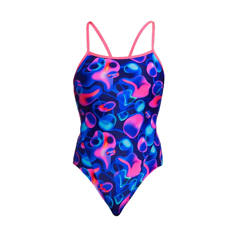 High - waisted women swimwear for a retro and flattering look Liquid Lights | Ladies Single Strap One Piece High - waisted women swimwear for a retro and flattering look Liquid Lights | Ladies Single Strap One Piece