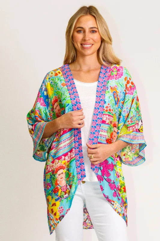 Lula Lifa Bonita Short Kimono Frida Kahlo - On Sale