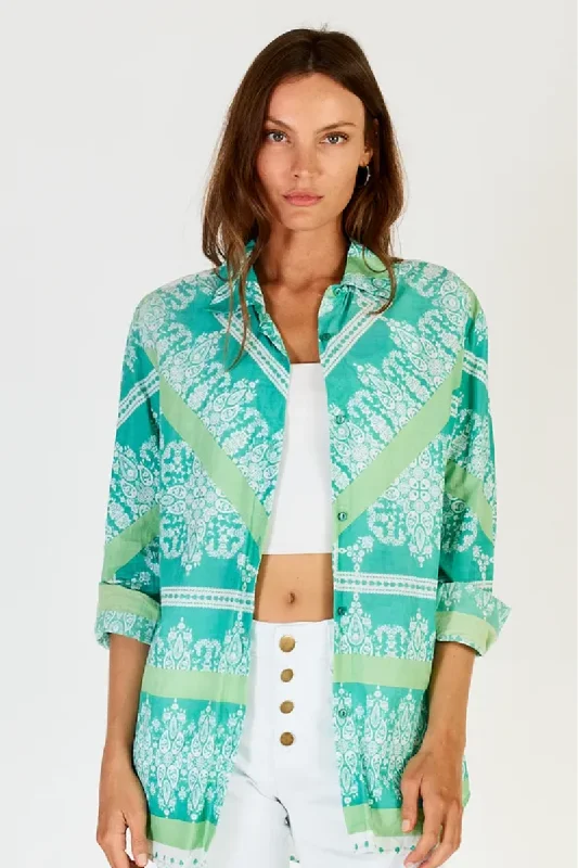 Lula Soul Bandana Shirt Sea Green