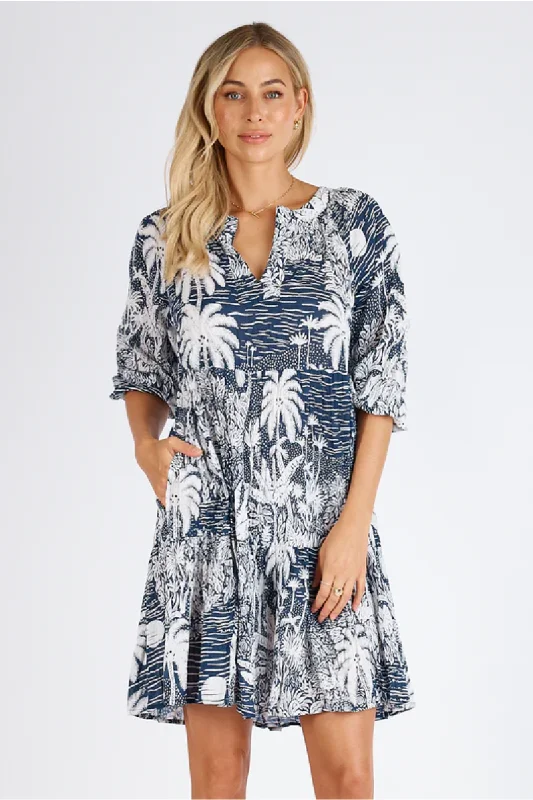 Lula Life Tahiti Dress Navy