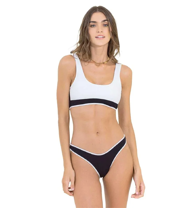 Neon - colored women swimwear to stand out on the beach Maaji Black Tulip Kiss Sporty Bralette Top, Black Tulip Splendid Double V Leg High Bottom Neon - colored women swimwear to stand out on the beach Maaji Black Tulip Kiss Sporty Bralette Top, Black Tulip Splendid Double V Leg High Bottom