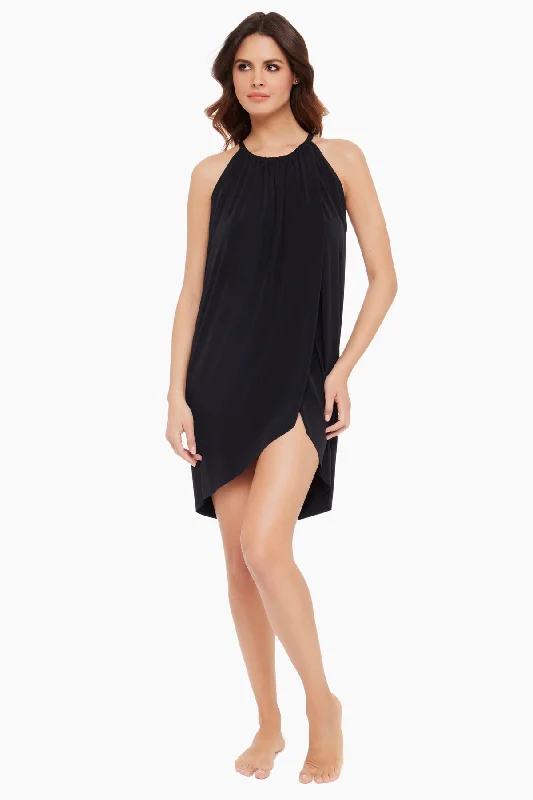 Anti - bacterial cover ups for a hygienic beachwear option Draped Swim Cover Up Dress Anti - bacterial cover ups for a hygienic beachwear option Draped Swim Cover Up Dress
