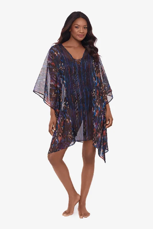 Sequined cover ups for a glamorous poolside evening Tapiz Caftan Swim Cover Up