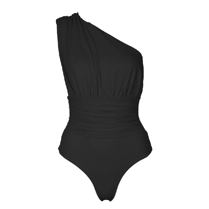 Plus Size Women's Button - Down One - Pieces in Light Blue for a Casual and Comfortable Day Out MONACO Swimsuit Black Plus Size Women's Button - Down One - Pieces in Light Blue for a Casual and Comfortable Day Out MONACO Swimsuit Black