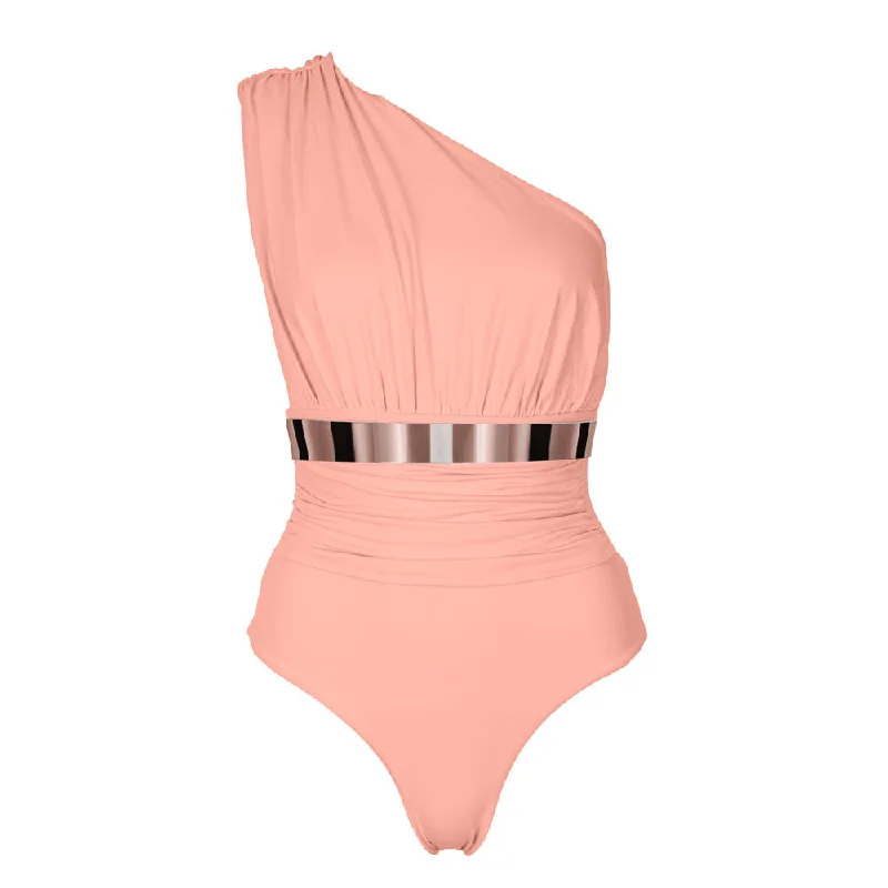 Plus Size Women's Animal Print One - Pieces in Leopard for a Bold and Trendy Statement MONACO Swimsuit *STUDIO EDITION ROSÉGOLD/ BLACK METALLIC - Apricot Plus Size Women's Animal Print One - Pieces in Leopard for a Bold and Trendy Statement MONACO Swimsuit *STUDIO EDITION ROSÉGOLD/ BLACK METALLIC - Apricot