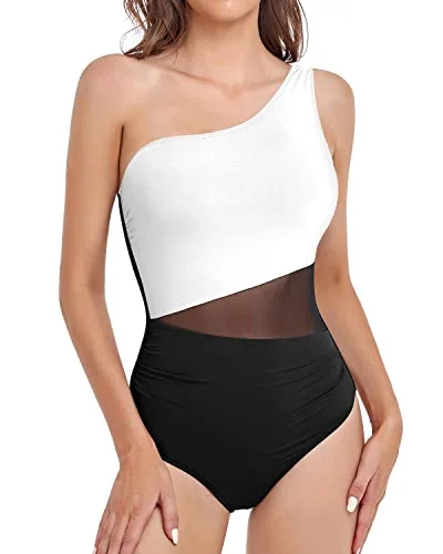 Women's Sequined Mini One - Pieces in Gold for a Glamorous New Year's Eve Party Women's One Piece One Shoulder Swimsuit Cutout Swimwear Monokini-White Women's Sequined Mini One - Pieces in Gold for a Glamorous New Year's Eve Party Women's One Piece One Shoulder Swimsuit Cutout Swimwear Monokini-White