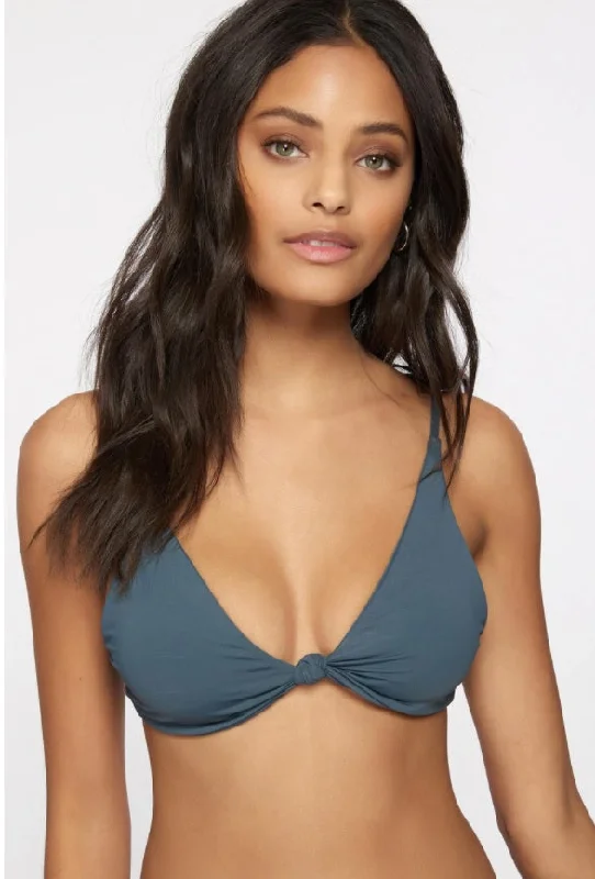 High - performance women swimwear with quick - drying fabric for active swimmers O'Neill Saltwater Solids Pismo Top - Slate High - performance women swimwear with quick - drying fabric for active swimmers O'Neill Saltwater Solids Pismo Top - Slate
