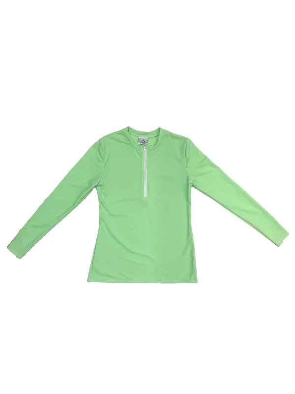 Lime Green Half Zip Top