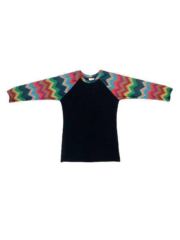 Women's Color - Blocked Swim Tops in Orange and Pink for a Vibrant Summer Look Black Missoni Sleeve Swim Top Women's Color - Blocked Swim Tops in Orange and Pink for a Vibrant Summer Look Black Missoni Sleeve Swim Top