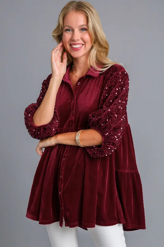 Convertible Straps Bodysuits for Multiple Styling Options Sequin Detail Tiered Back Half Sleeve Shirt Convertible Straps Bodysuits for Multiple Styling Options Sequin Detail Tiered Back Half Sleeve Shirt