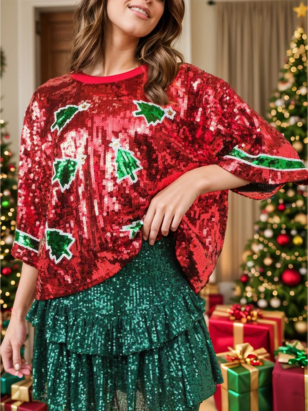 Lace Bodysuits for a Sexy and Elegant Bedroom Look Sequin Round Neck Half Sleeve Top Lace Bodysuits for a Sexy and Elegant Bedroom Look Sequin Round Neck Half Sleeve Top