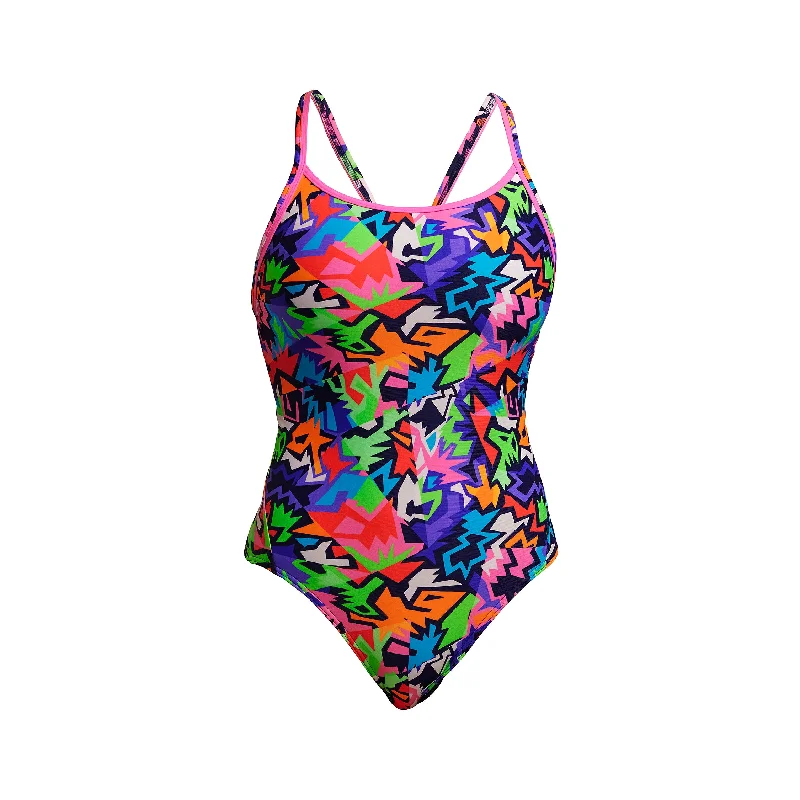 Lace - trimmed women swimwear for an elegant and romantic touch Sharp Edges | Ladies Diamond Back One Piece Lace - trimmed women swimwear for an elegant and romantic touch Sharp Edges | Ladies Diamond Back One Piece