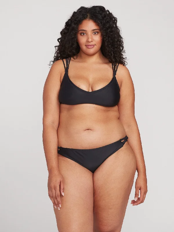 Women's Lace - Embellished One - Pieces in Cream for a Romantic and Vintage - Inspired Look Simply Solid V Neck Bikini Top Plus Size - Black Women's Lace - Embellished One - Pieces in Cream for a Romantic and Vintage - Inspired Look Simply Solid V Neck Bikini Top Plus Size - Black