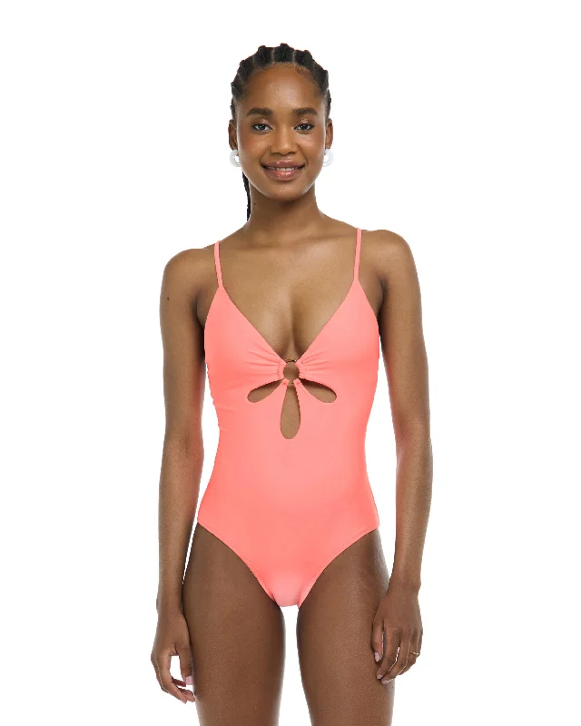 Smoothies Maddie One-Piece Tank Swimsuit - Coral