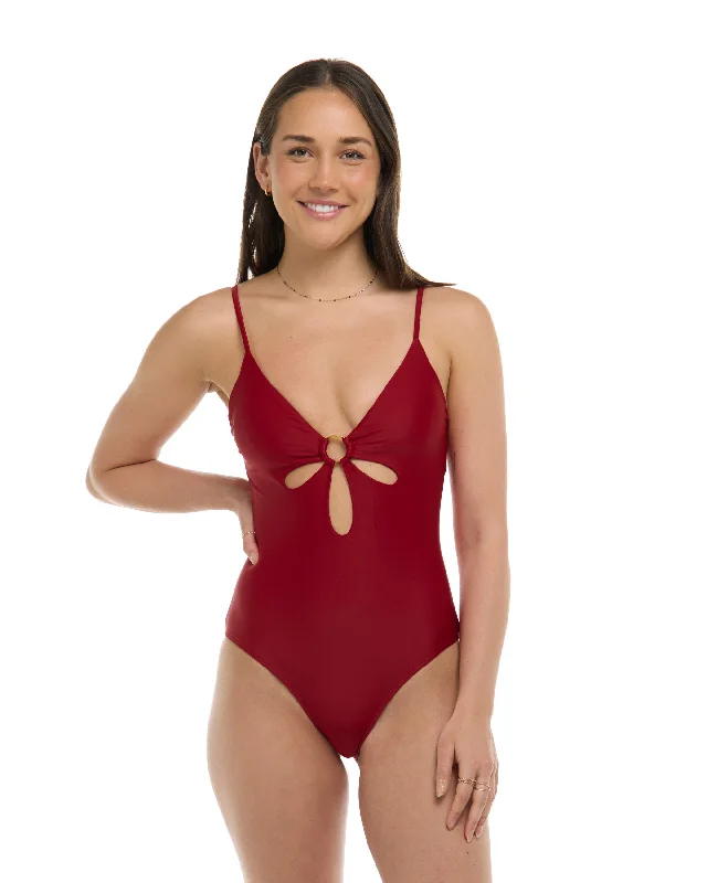 Smoothies Maddie One-Piece Tank Swimsuit - Cranberry