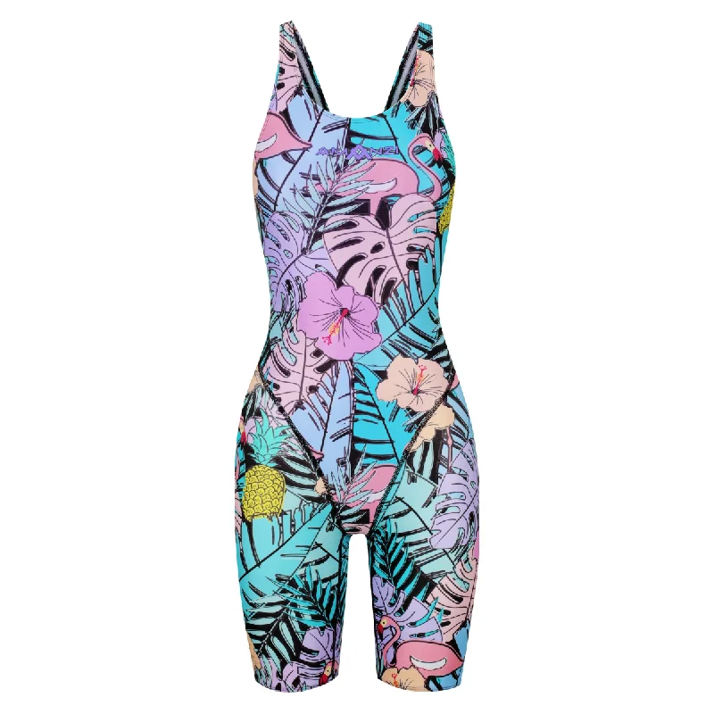 Printed floral women swimwear for a feminine and colorful beach vibe South Beach Kneelength | AMANZI Kneelength