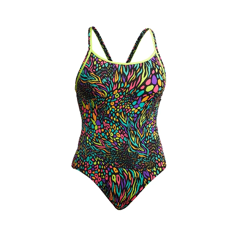 Metallic women swimwear with a shiny finish for a glamorous poolside look Spot Me | Ladies Diamond Back One Piece Metallic women swimwear with a shiny finish for a glamorous poolside look Spot Me | Ladies Diamond Back One Piece