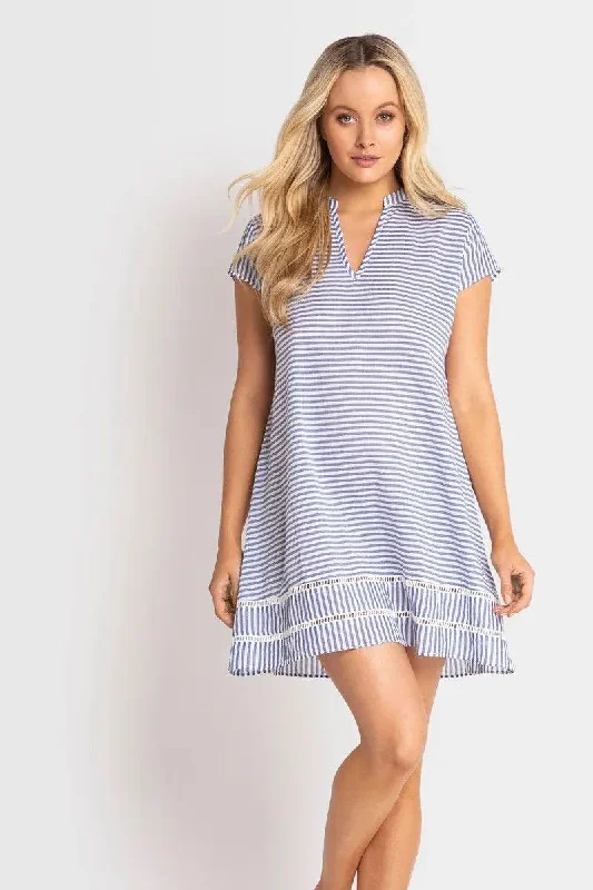 Sunseeker Summer Stripe Cap Sleeve Tunic Blue