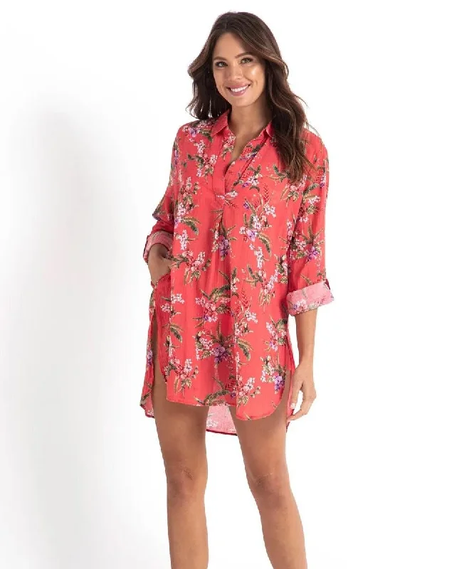 Sunseeker SS91814 Brazil Painters Shirt - Coral