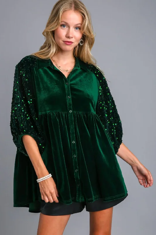 Organic Cotton Bodysuits for an Eco - Friendly and Comfortable Option Sequin Detail Tiered Back Half Sleeve Shirt Organic Cotton Bodysuits for an Eco - Friendly and Comfortable Option Sequin Detail Tiered Back Half Sleeve Shirt