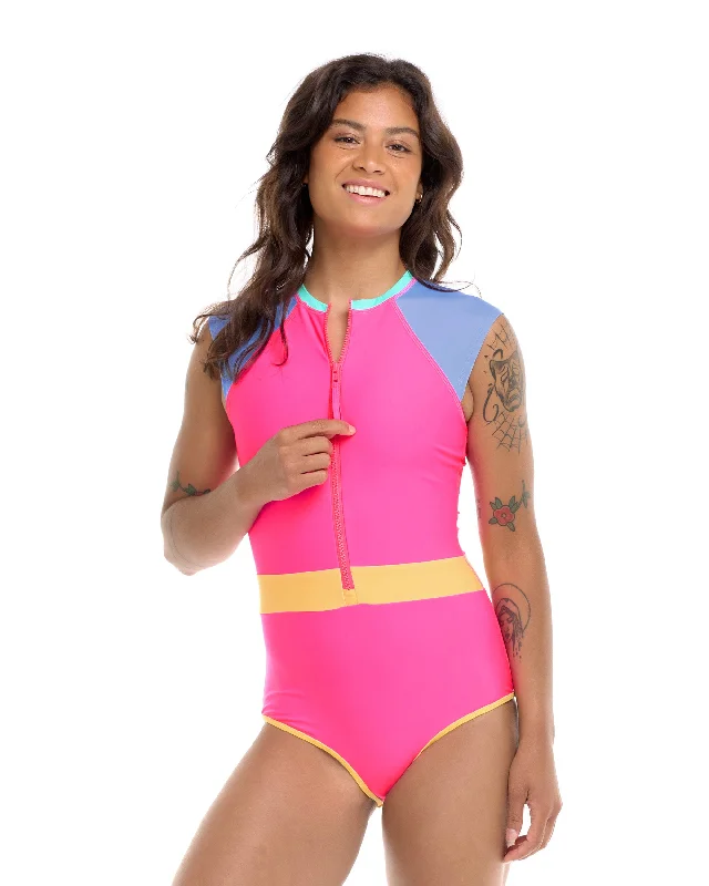 Women's Plaid Patterned One - Pieces in Red and Black for a Classic Fall Look Vibration Stand Up One-Piece Swimsuit - Bubble Gum Women's Plaid Patterned One - Pieces in Red and Black for a Classic Fall Look Vibration Stand Up One-Piece Swimsuit - Bubble Gum