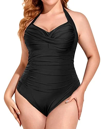 Women's Cargo - Style One - Pieces in Khaki with Pockets for a Practical and Stylish Outdoor Look One Piece Tummy Control Swimsuit For Plus Size Women Halter Top-Black Women's Cargo - Style One - Pieces in Khaki with Pockets for a Practical and Stylish Outdoor Look One Piece Tummy Control Swimsuit For Plus Size Women Halter Top-Black